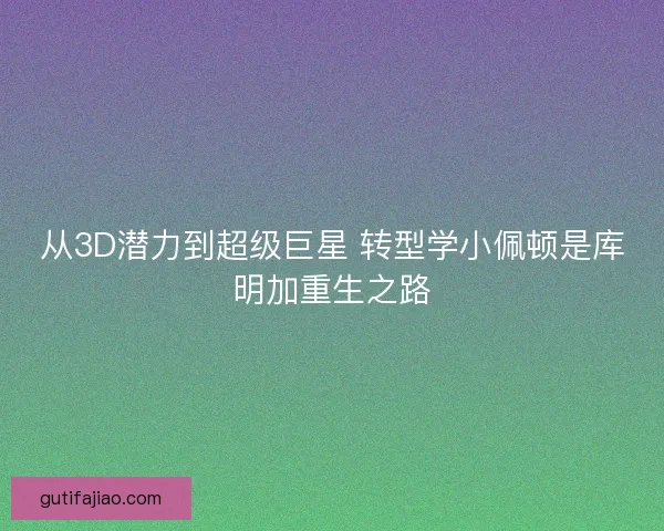 从3D潜力到超级巨星 转型学小佩顿是库明加重生之路