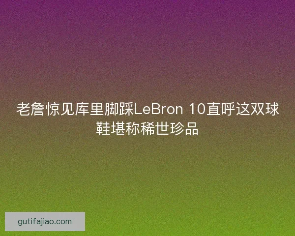 老詹惊见库里脚踩LeBron 10直呼这双球鞋堪称稀世珍品